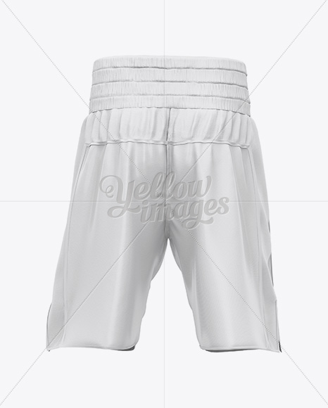 Two Panel Boxing Shorts Mockup - Back View