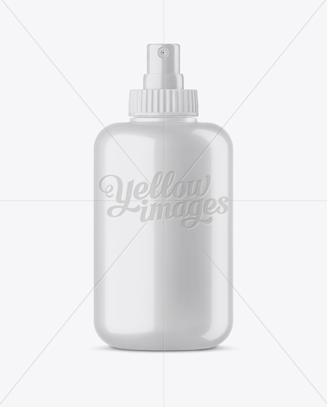 Glossy Cosmetic Spray Bottle Mockup