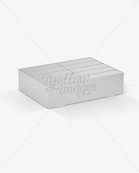 Bubble Gum Box Mockup - Half Side View (High-Angle Shot)