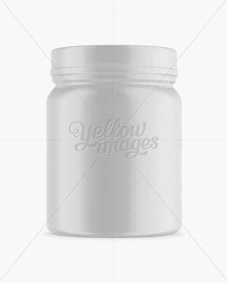 Protein Jar In Matte Shrink Sleeve Mockup