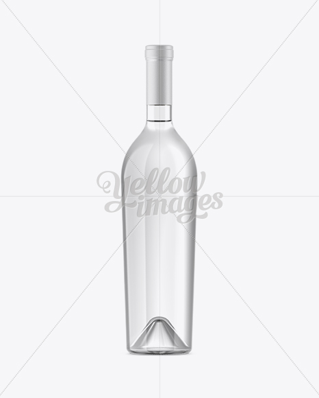 Clear Glass Bottle With Grappa Mockup