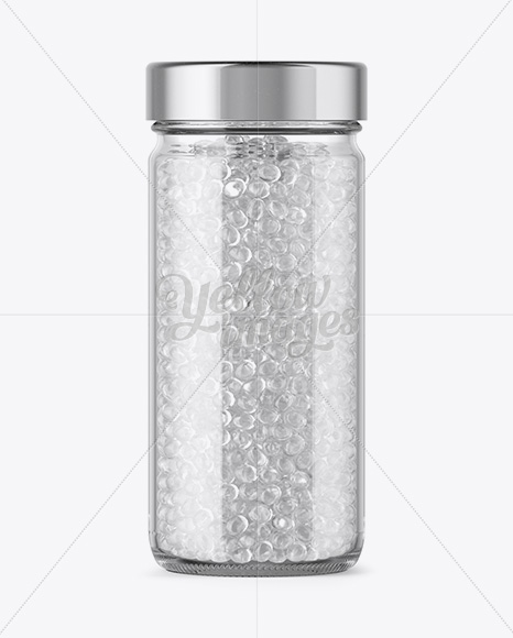 Glass Jar With Aroma Beads Mockup