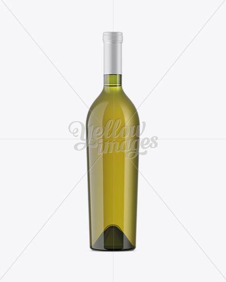 Antique Green Wine Bottle Mockup