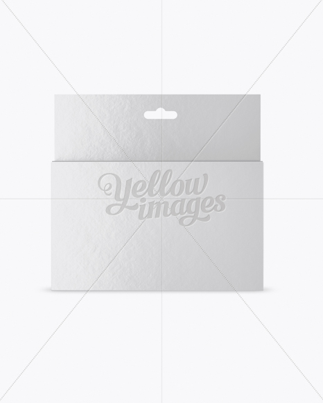 Textured Paper Box with Hang Tab Mockup - Front View