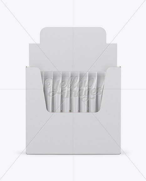 36x Sachets Open Box Mockup - Front View