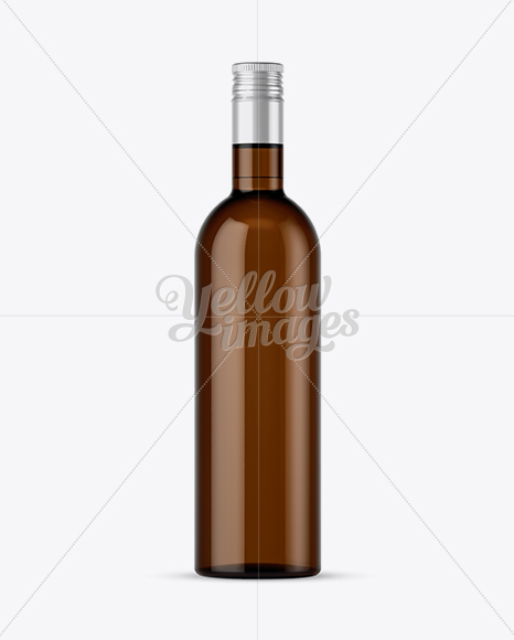 Amber Glass Bottle Mockup