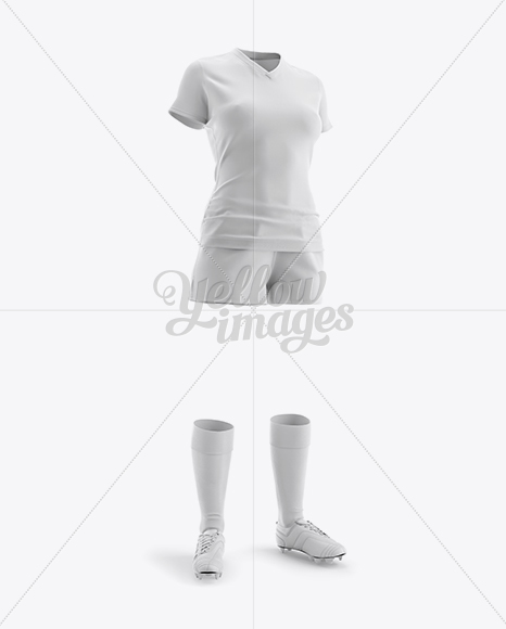 Women’s Full Rugby Kit HQ Mockup - Half Side View