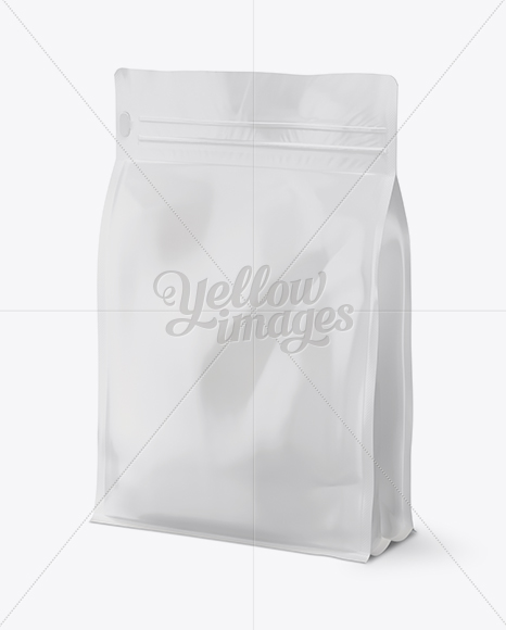 Matte Stand-up Bag Mockup - Half Side View