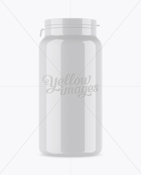 Glossy Plastic Pill Bottle Mockup