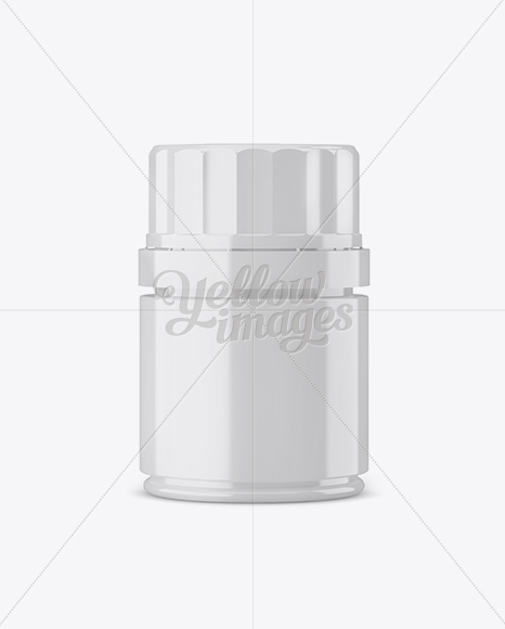 Glossy Plastic Pill Bottle Mockup