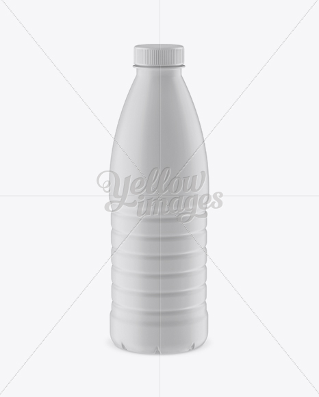 Matte PET Bottle Mockup - High-Angle Shot