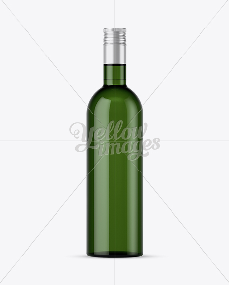 Green Glass Bottle Mockup