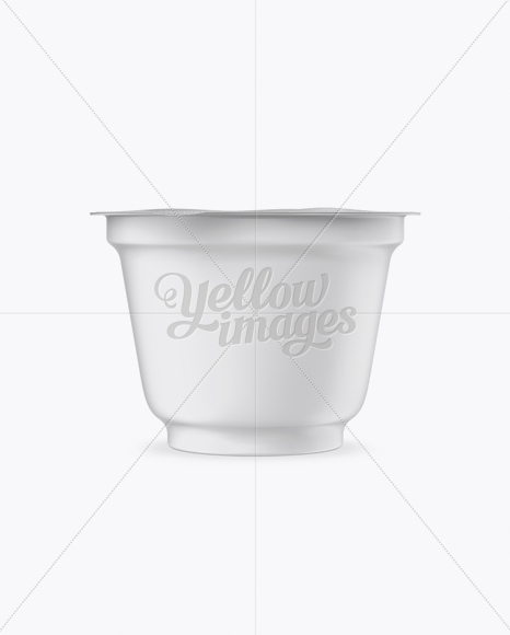 Matte Plastic Cup with Foil Lid Mockup - Front View