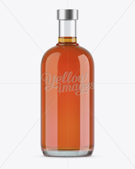 700ml Clear Glass Cognac Bottle Mockup