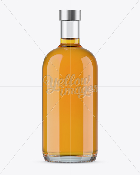 700ml Clear Glass Whiskey Bottle Mockup 700ml Clear Glass Whiskey Bottle Mockup