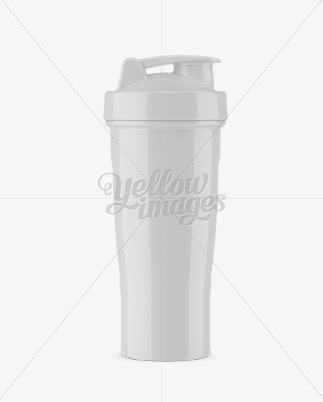 Glossy Shaker Bottle - Front View