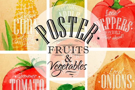 Poster Fruits & Vegetables - Peach