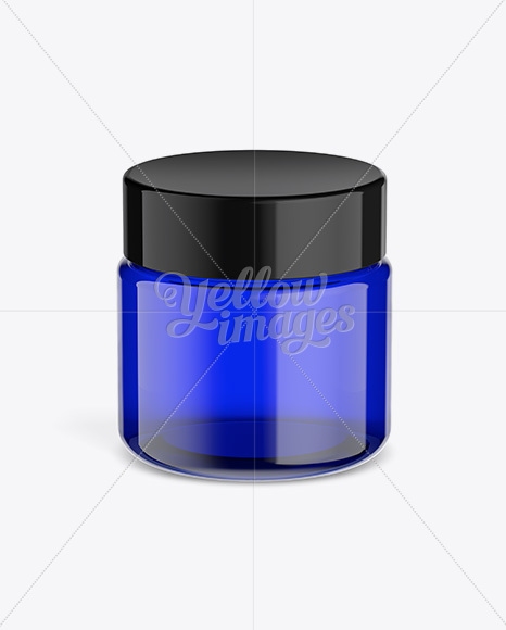 Cosmetic Jar Mockup - Front View (High Angle Shot)