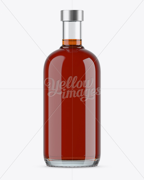 700ml Clear Glass Cognac Bottle Mockup