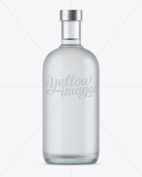 700ml Frosted Glass Vodka Bottle Mockup