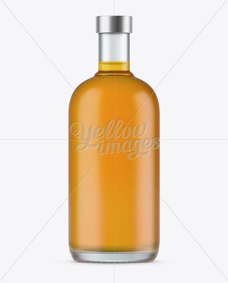 700ml Frosted Glass Whiskey Bottle Mockup