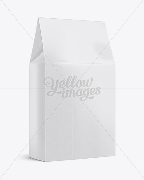 Glossy Paper Box Mockup - Halfside View