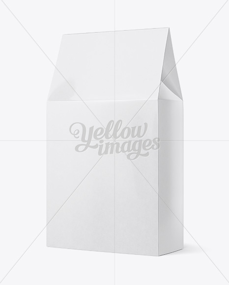 Glossy Paper Box Mockup - Halfside View