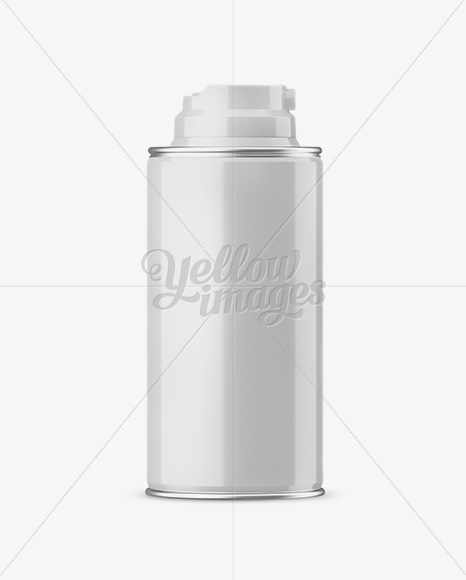 Glossy Shaving Foam Bottle Mockup