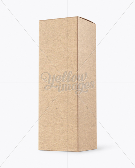 Kraft Paper Whisky Box Mockup - Halfside View