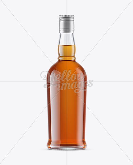 Clear Glass Cognac Bottle Mockup