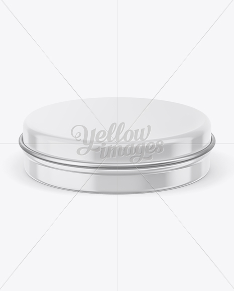 Round Tin Can Mockup - Front View