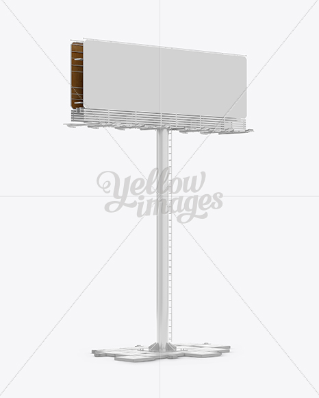 Billboard Mockup - Halfside View