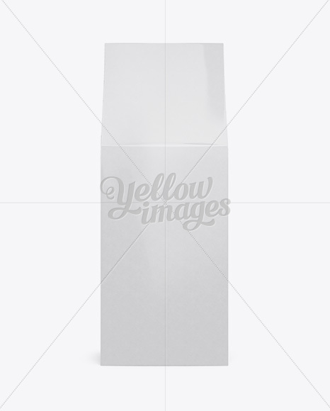 Glossy Paper Box Mockup - Front View