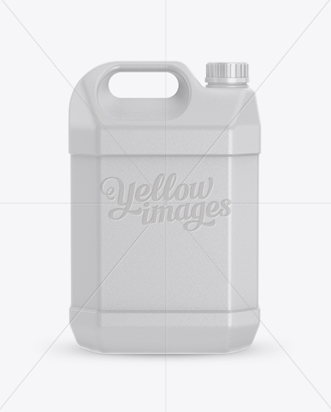 Plastic Jerrycan W/ Screw Cap Mockup - Front View