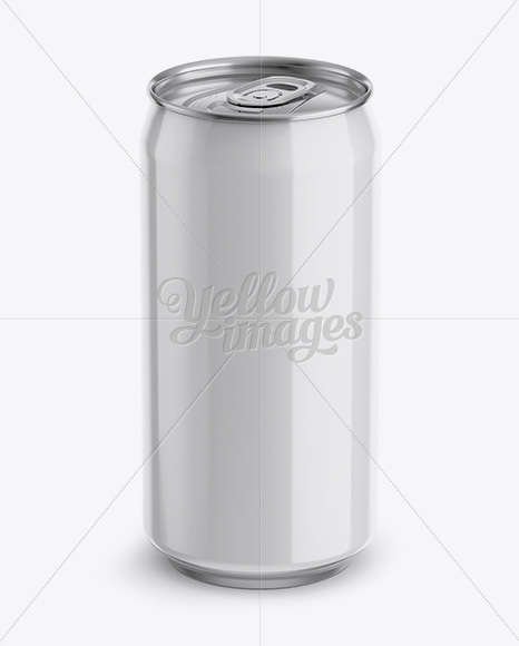 16Oz Glossy Aluminium Can Mockup (High-Angle Shot) 16Oz Glossy Aluminium Can Mockup (High-Angle Shot)