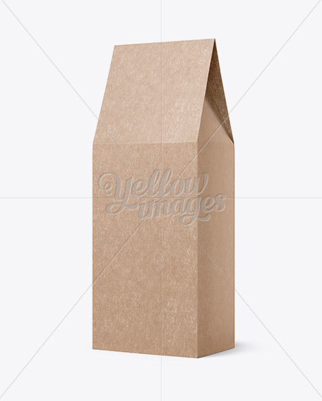 Kraft Paper Box Mockup - Halfside View