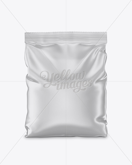 Matte Metallic Bag Mockup - Front View