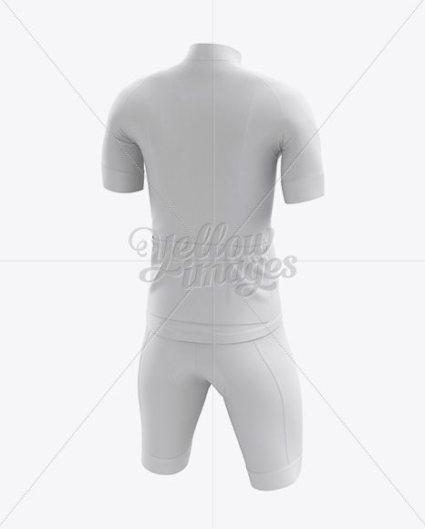 Men’s Cycling Kit mockup (Back Half Side View)