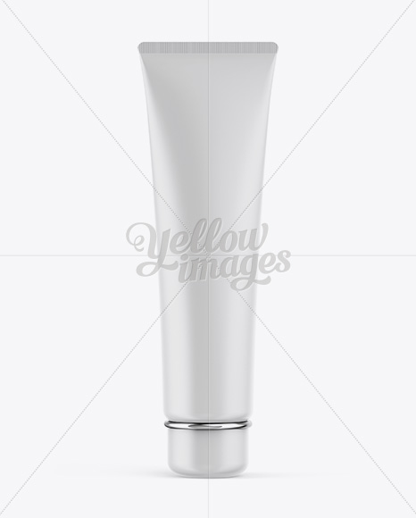 Matte Plastic Cosmetic Tube Mockup - Front View