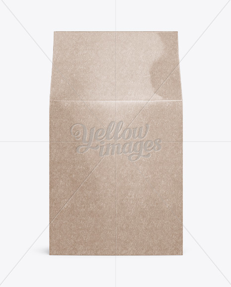 Glossy Kraft Paper Box Mockup - Front View