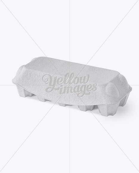 Kraft Egg Container - Halfside View (High-Angle Shot) - Free Download