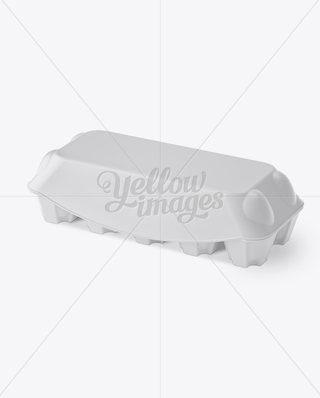 Matte Egg Container - Halfside View (High-Angle Shot) - Free Download