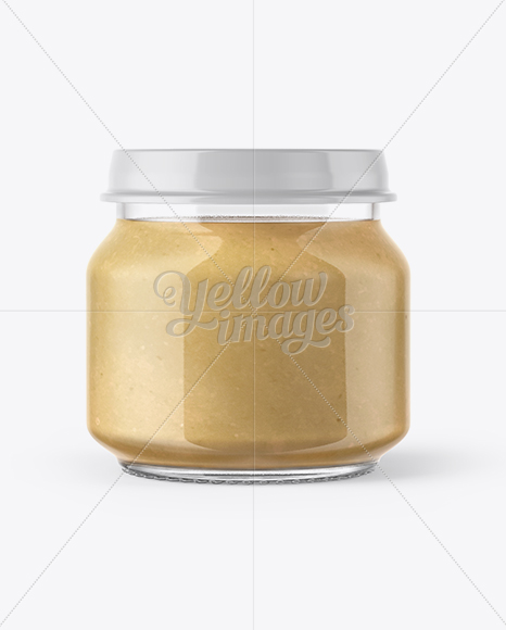 Baby Food Banana Puree Jar Mockup