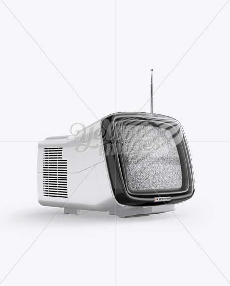 Brionvega Vintage Tv Mockup - Halfside View