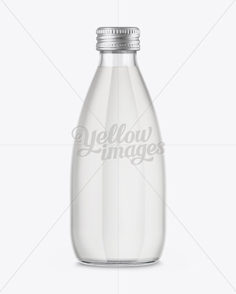 Clear Glass Bottle With Tonic Mockup