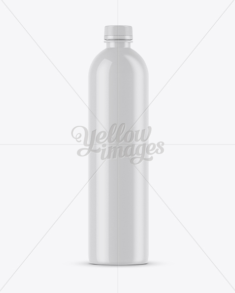 Glossy Plastic Bottle Mockup