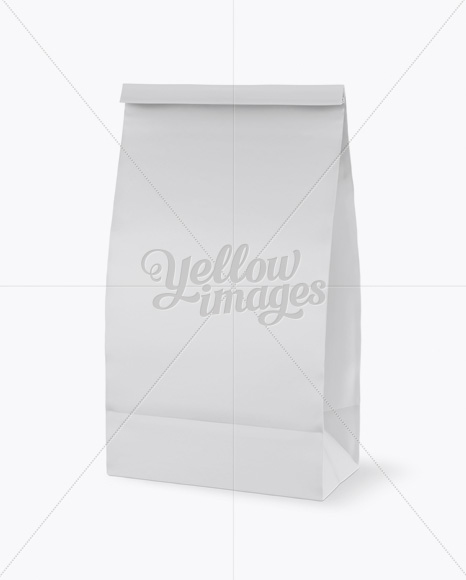 Matte Paper Bag Mockup - Half Side View