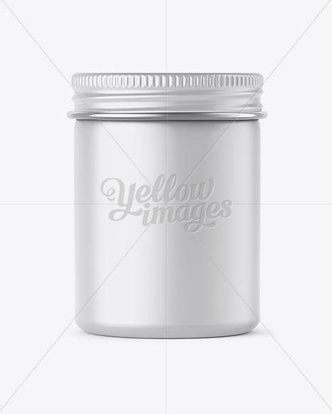 100ml Round Tin Box with Matte Finish Mockup - Front View