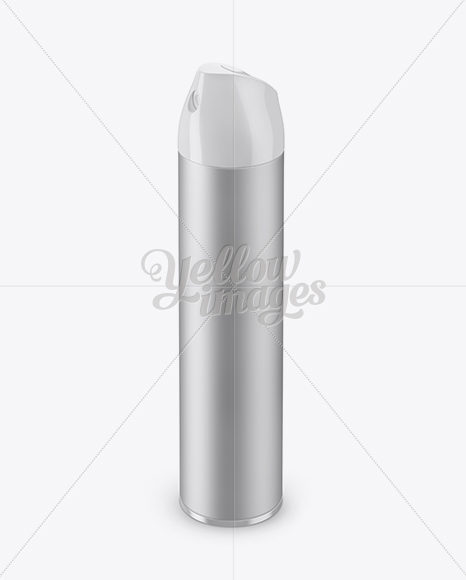 Matte Metallic Air Freshener Bottle Mockup (High-Angle Shot)