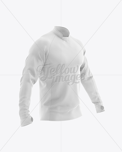 Long Sleeve Jersey Mockup - Half Side View